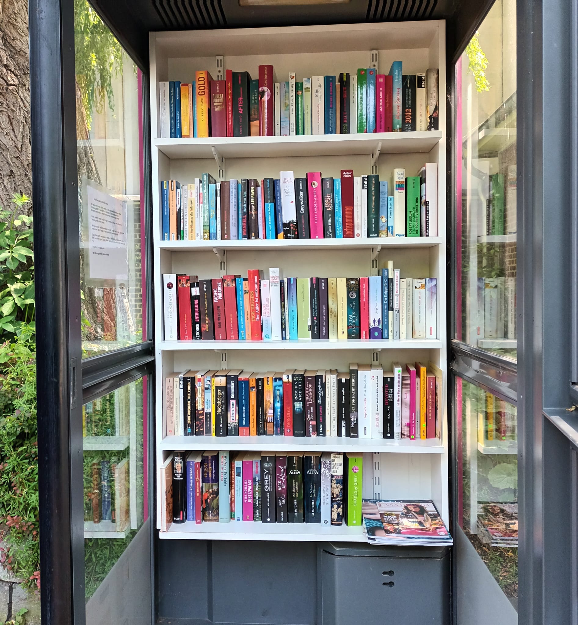 Innenansicht Bücherschrank